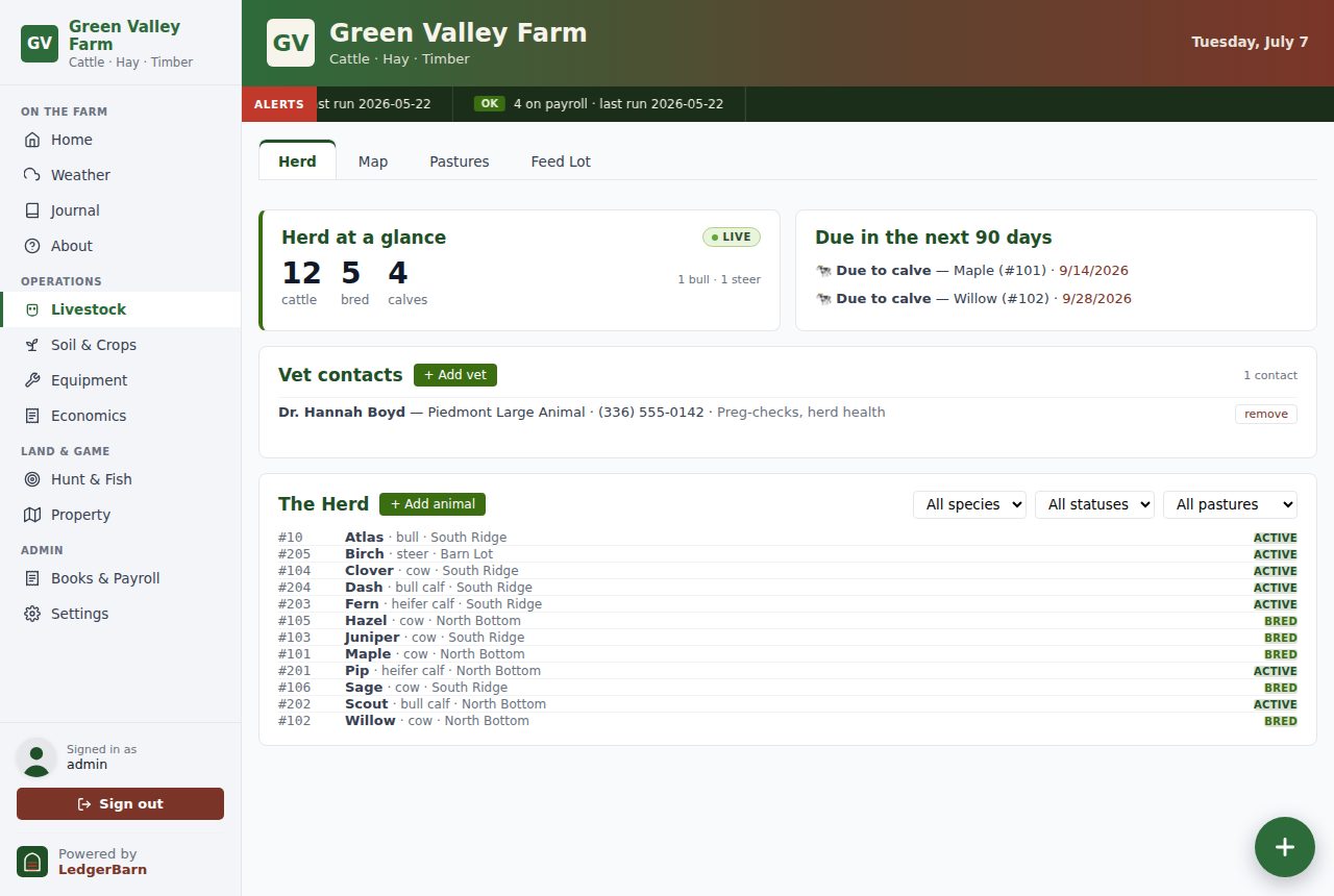 Your herd, tracked